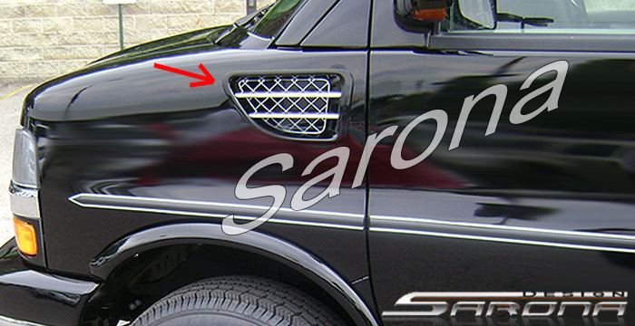 Custom GMC Savana Van  Side Vents (1996 - 2024) - $375.00 (Part #GM-001-ST)